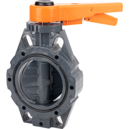 PVC butterfly valve 1100 flanged PN10