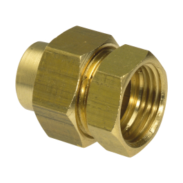 Brass welding union F threaded/F copper - Conical bearing - 340 GC