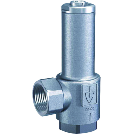 Stainless steel angle overflow valve 417 P PTFE seat