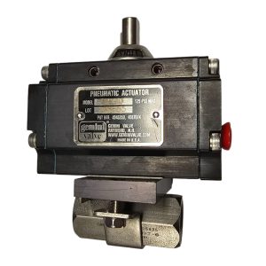 stanless steel ball valve type 76 1/2" NPT controlled by - B412D