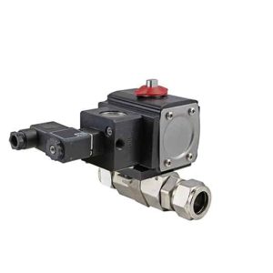 1/4TC 0.4-82-6-RT-6-A512D-4GP-SC03D-24VDC-DS - Gemini Valve - Stainless Steel compression end ball valve - Normally Closed