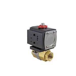 Rc 1/2 86-1-RT-6-A512D - BSP DN015 - 1/2" 2-piece ball valve model 86 Brass Steel double acting pneumatic actuator (Copy)