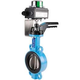 Mounting brackets for ISO F05 sensor on ISO F07 Butterlfly handvalve DN200
