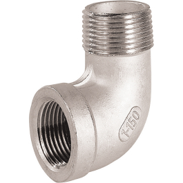 Stainless steel 90° equal street elbow male/female BSP 2010