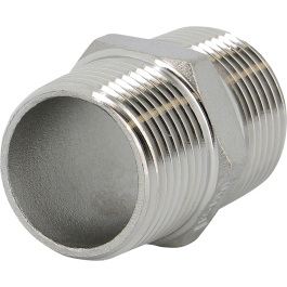 Stainless steel equal hexagonal nipple BSP 2030