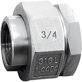 Forged stainless steel equal union female BSP 2065