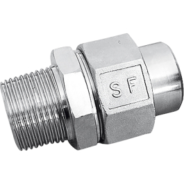 Forged stainless steel equal union male BSP/BW 2067