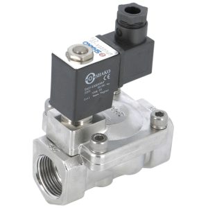 Stainless steel solenoid valve SPU GV225 1'' servo-assisted 24V DC - DN025 - 1" FKM