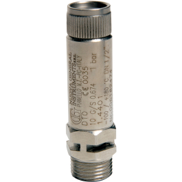 Stainless steel safety valve free outlet 0-12bar