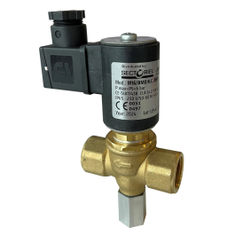 Solenoid valve with manual resetting M16/RM for gas