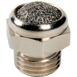 Brass silencer for Namur solenoid pilot valves