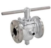 3” Jacketed plug valve , WCB body, SS304 trim, PTFE seat , 150# RF wrench operated