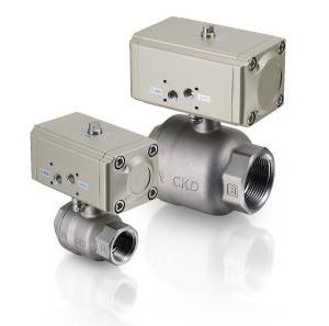 Air operated 2, 3-port ball valve (compact rotary valve)