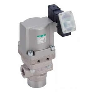 Air operated 3-port valve for medium and high pressure (coolant valve)